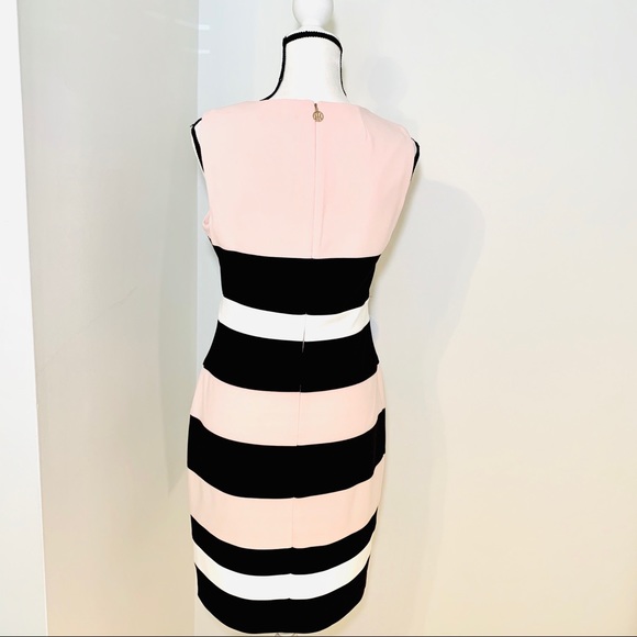 Tommy Hilfiger Sleeveless Color Block Crepe Dress - Picture 3 of 4